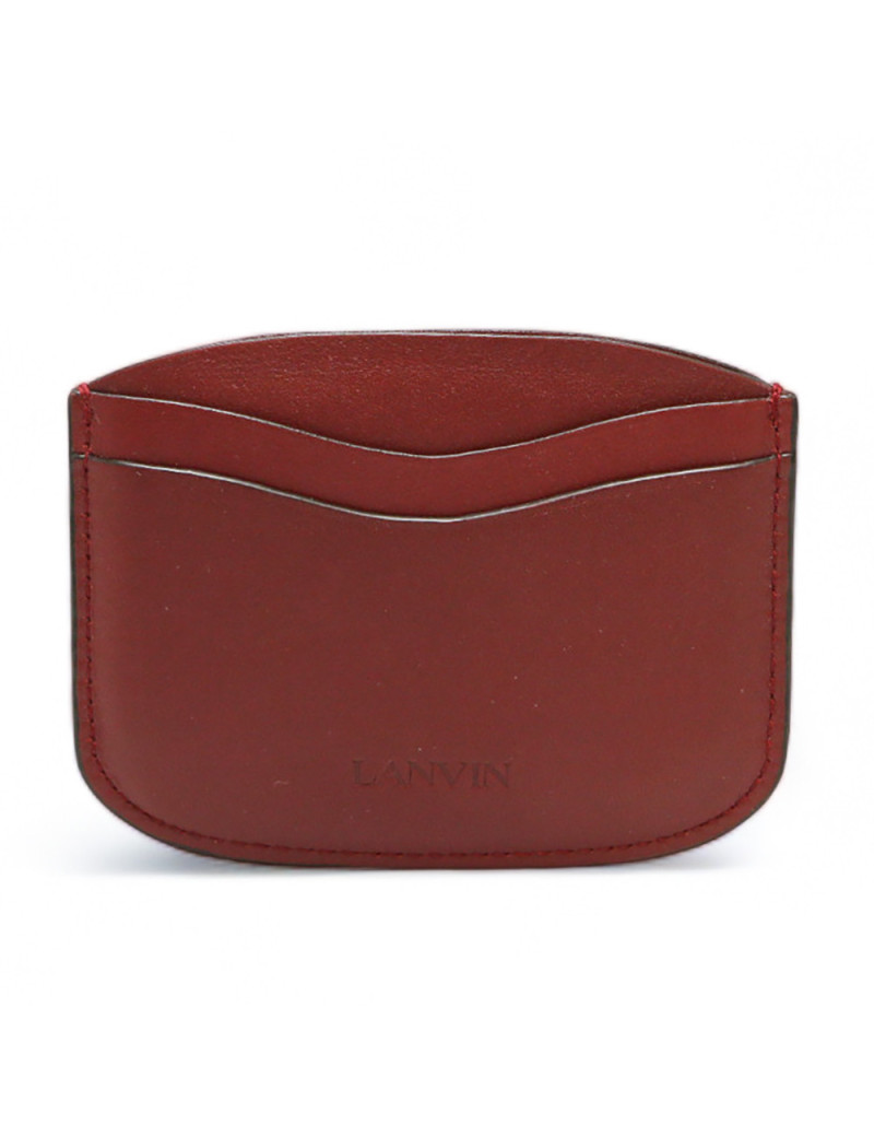 LANVIN burgundy card holder