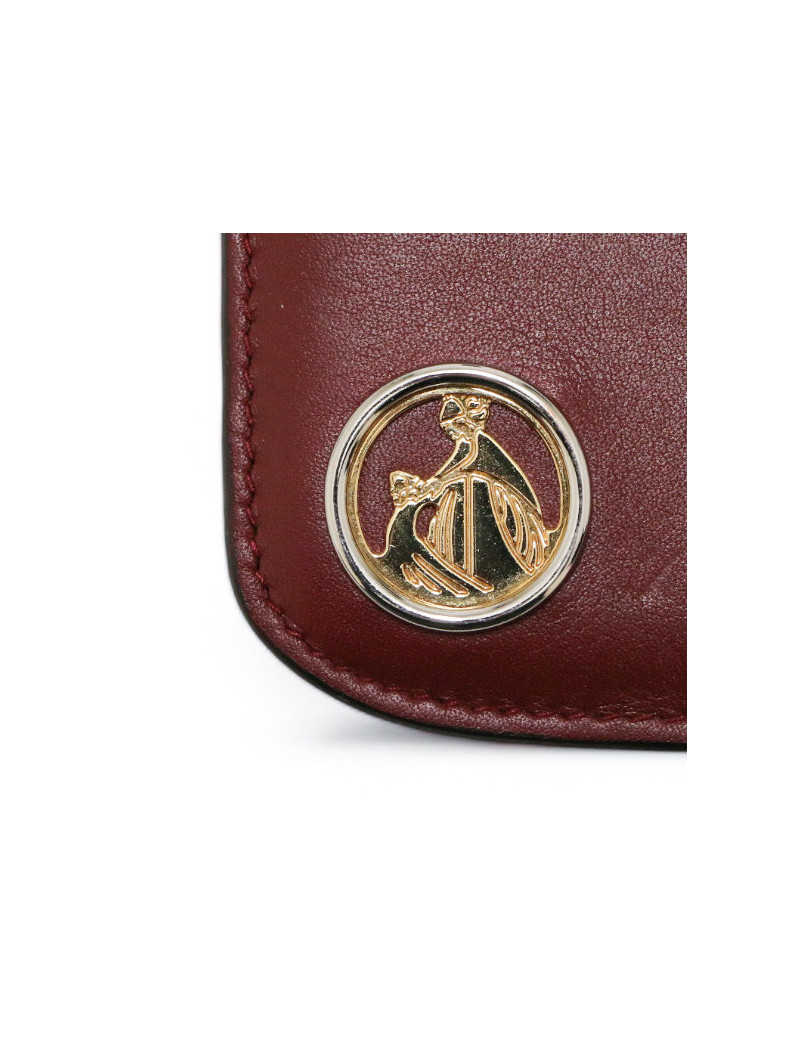 LANVIN burgundy card holder
