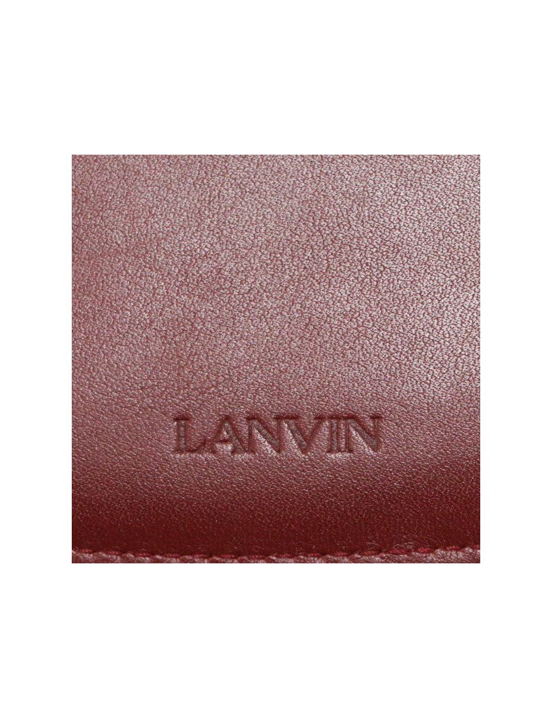 LANVIN burgundy card holder