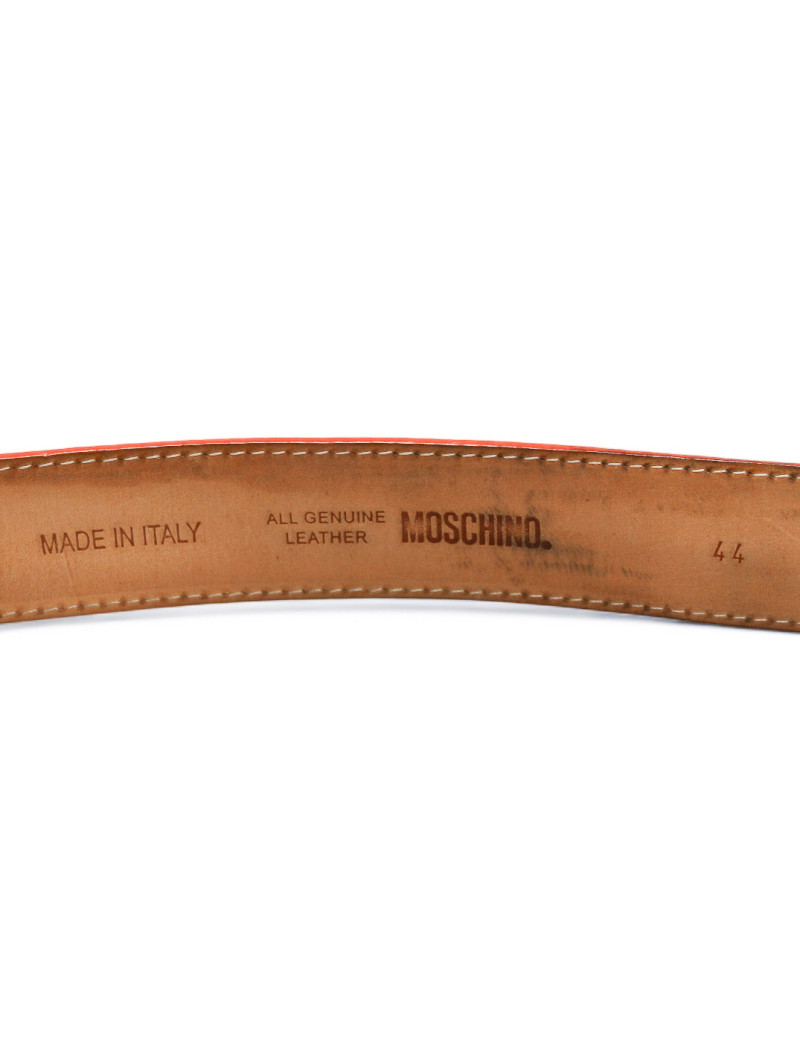 Ceinture MOSCHINO cuir orange