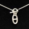 HERMES Anchor chain Sterling Silver Necklace