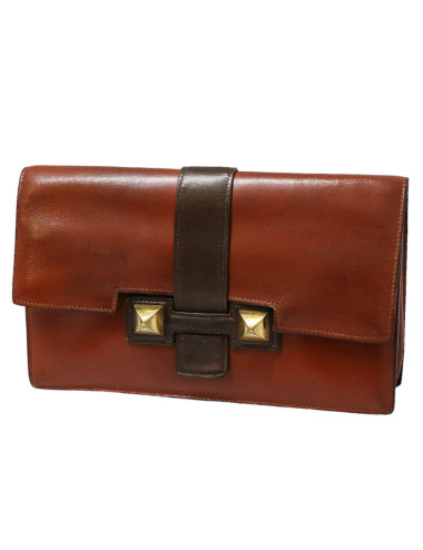 Pochette Clou HERMES bicolore 1974