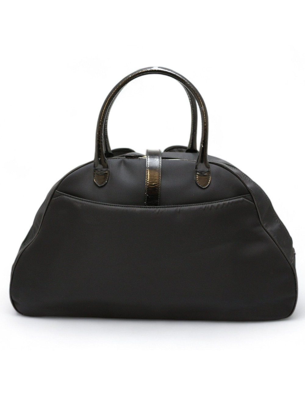 Sac CHRISTIAN DIOR double saddle toile noire