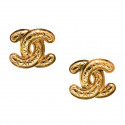 CHANEL Vintage Quilted Golden Clip-ons