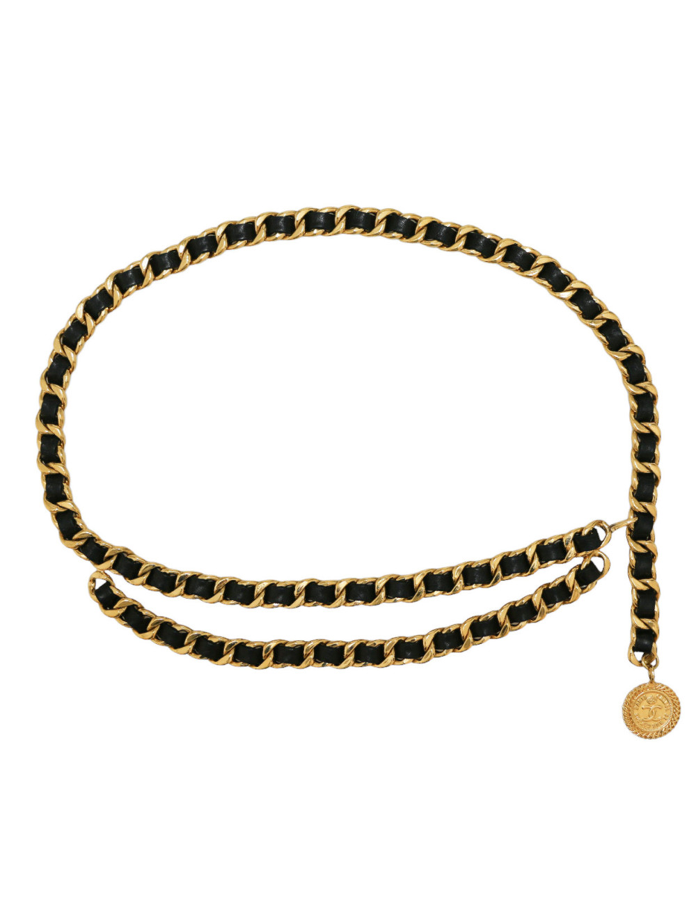 Ceinture vintage T95 CHANEL double rangs