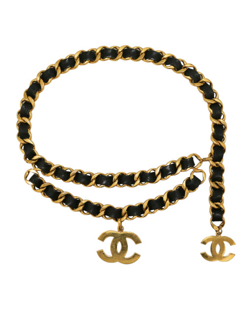 Ceinture double rangs CHANEL gros CC