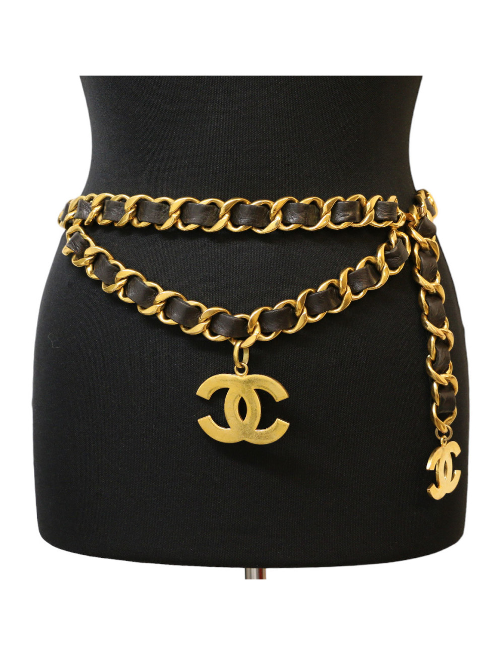 Ceinture double rangs CHANEL gros CC
