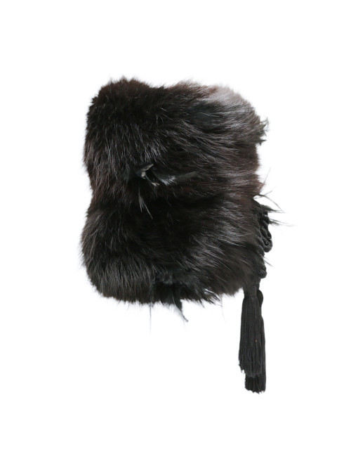 Manchon fourrure noir