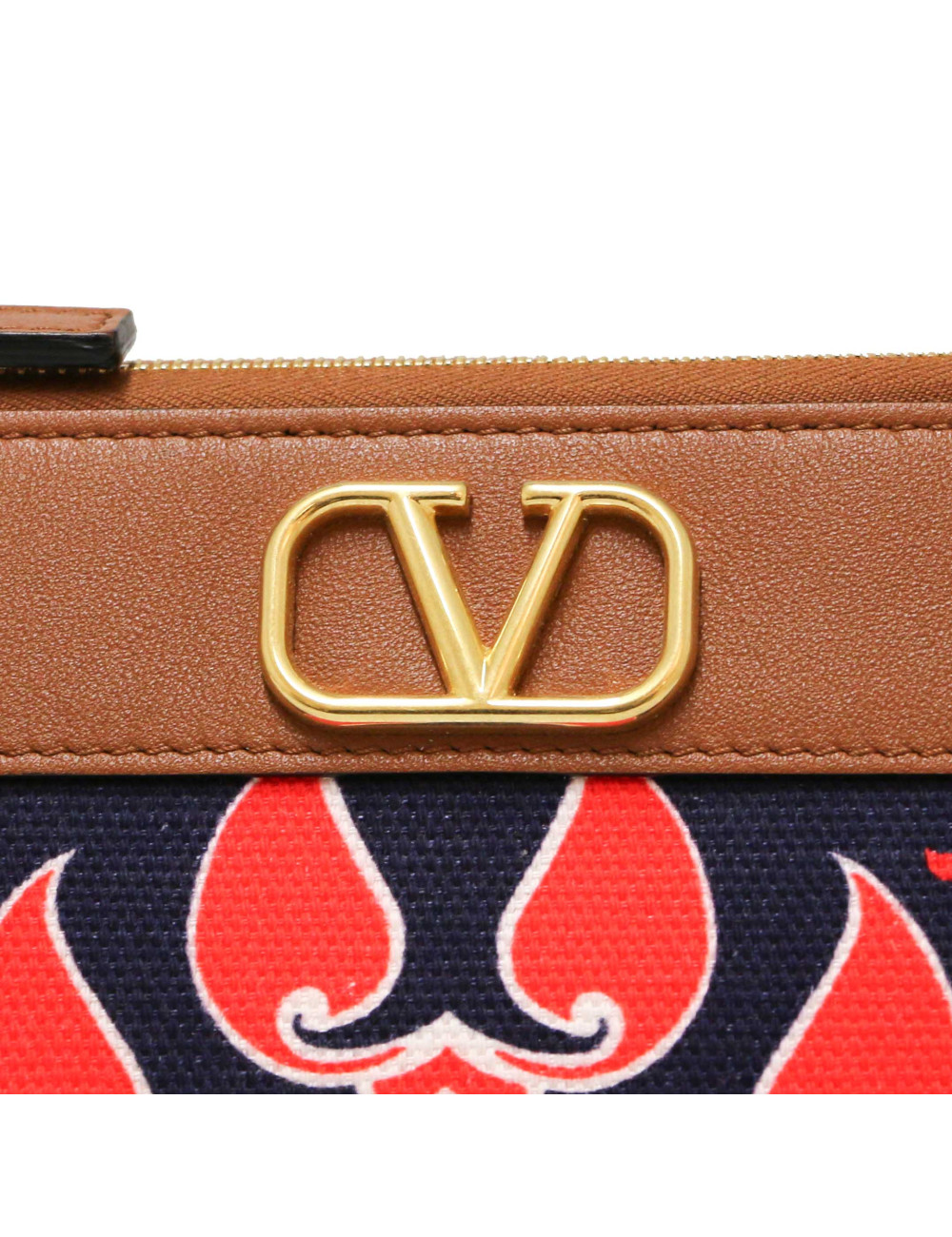 Pochette VALENTINO toile et cuir