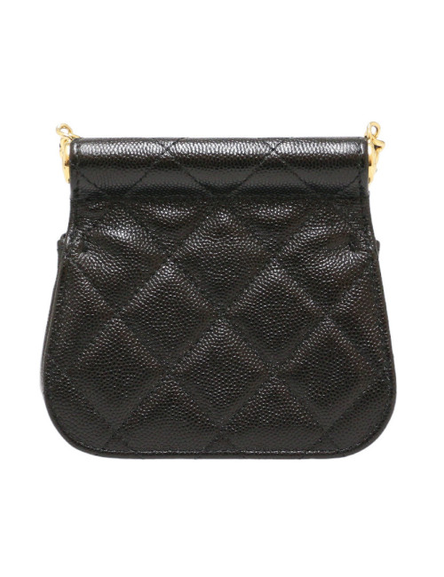 Mini sac CHANEL cuir caviar noir