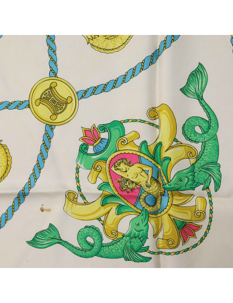 CELINE silk square scarf