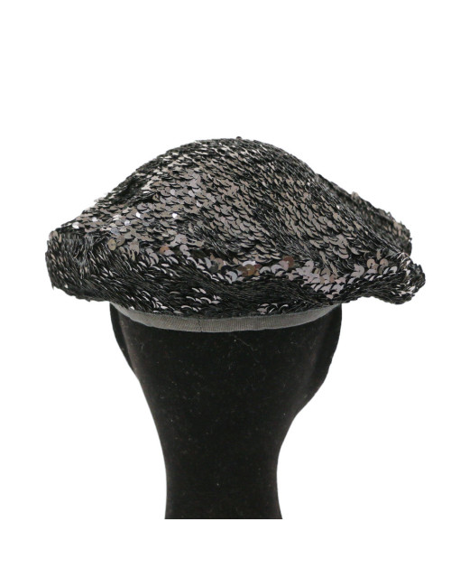 CHANEL sequins beret size medium