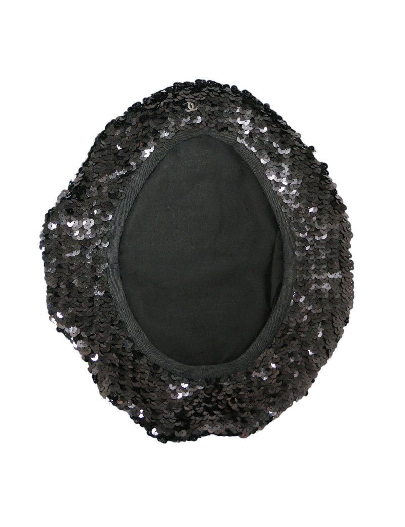 CHANEL sequins beret size medium