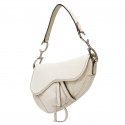 Saddle CHRISTIAN DIOR White grained leather