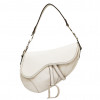 Saddle CHRISTIAN DIOR White grained leather