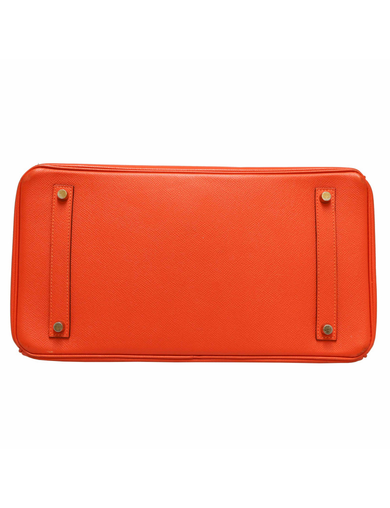 HERMÈS Birkin horseshoe  orange and taupe
