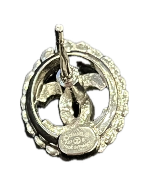 Clous CHANEL argent strass