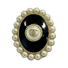 CHANEL Oval Pearly Brooch