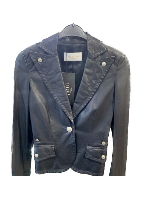 Veste VALENTINO cuir lisse noir