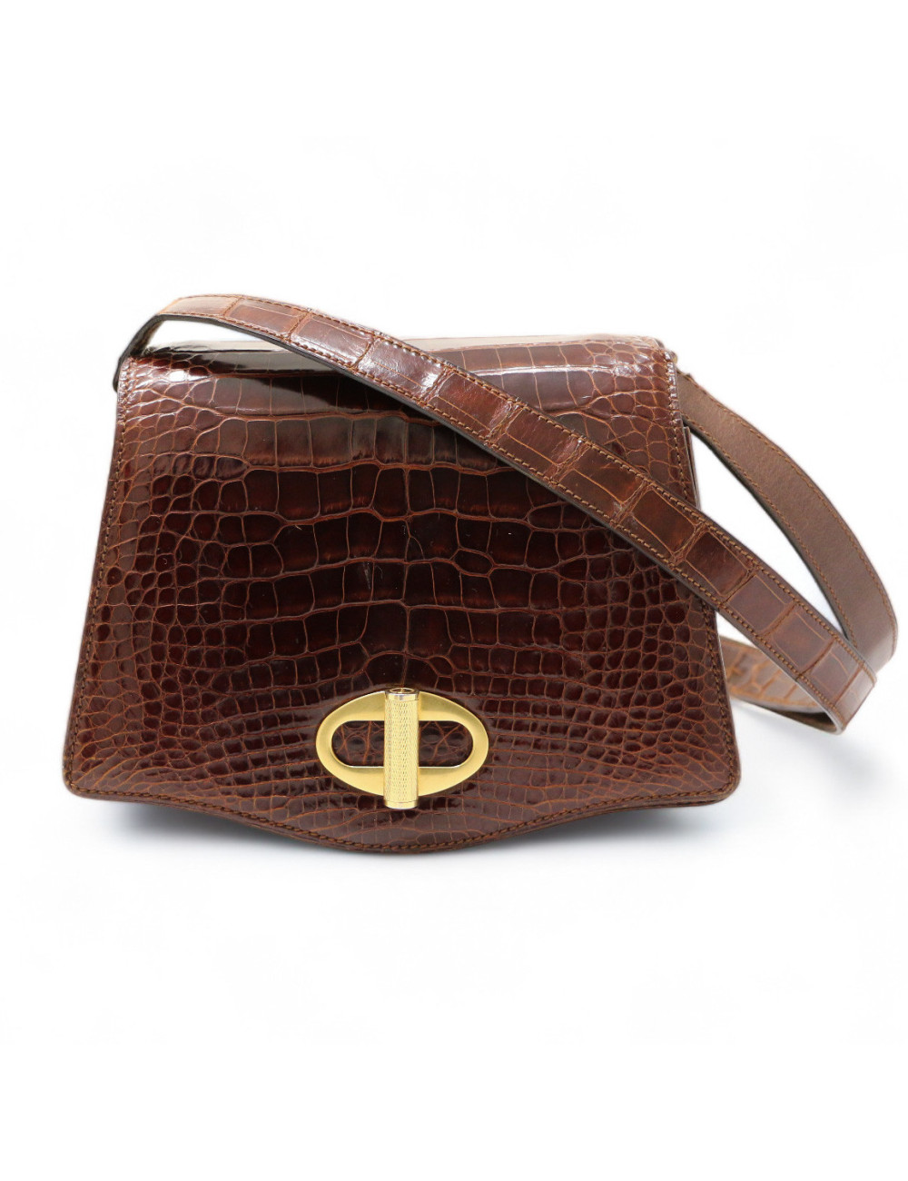 Mini sac CARTIER crocodile tabac