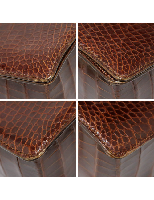 Mini sac CARTIER crocodile tabac