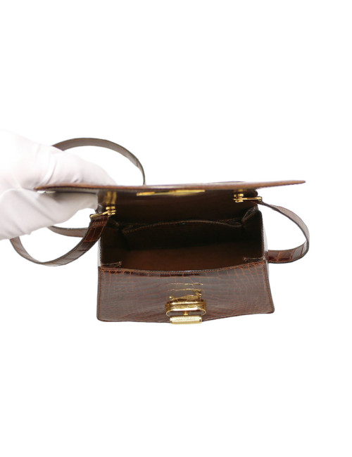 Mini sac CARTIER crocodile tabac