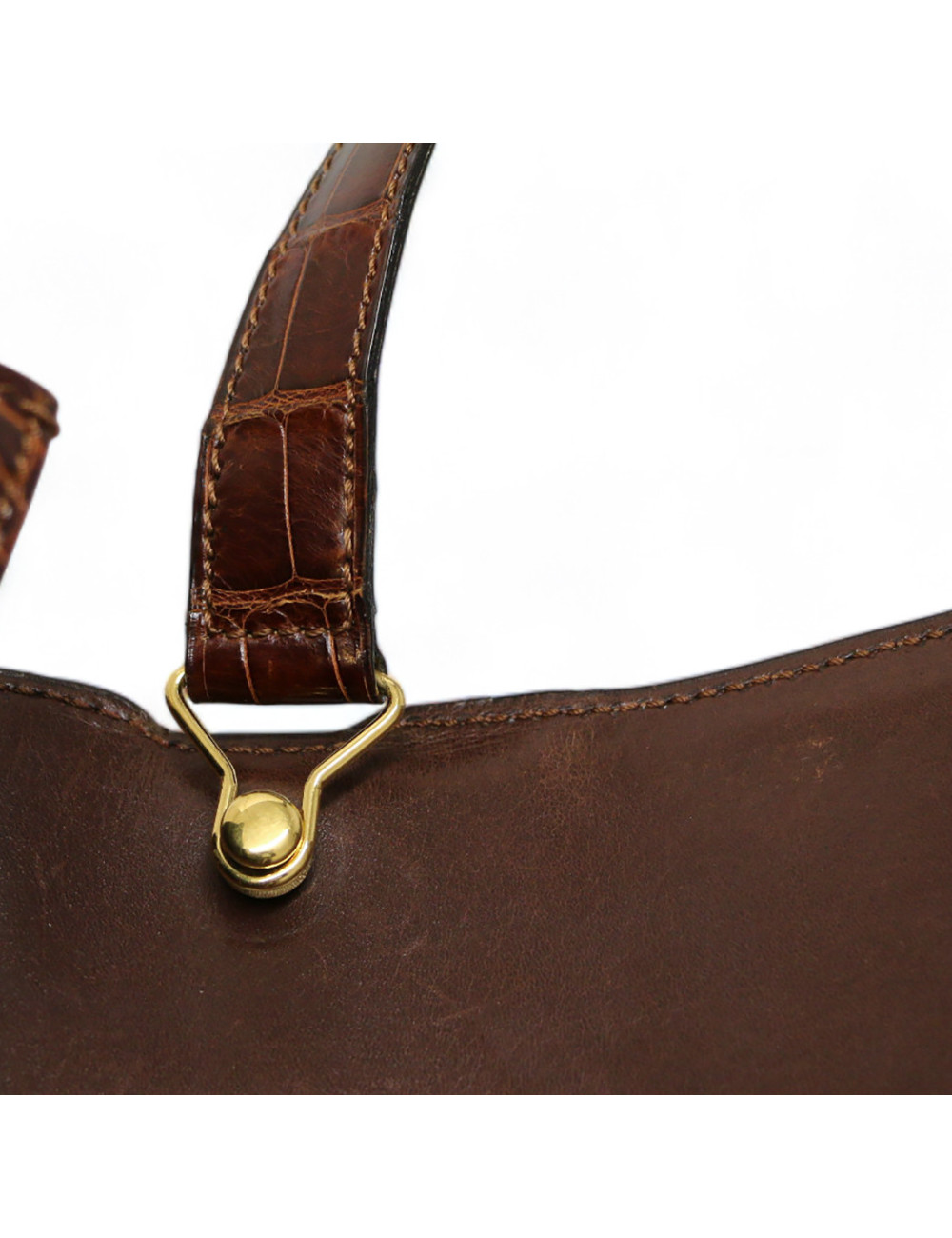 Mini sac CARTIER crocodile tabac