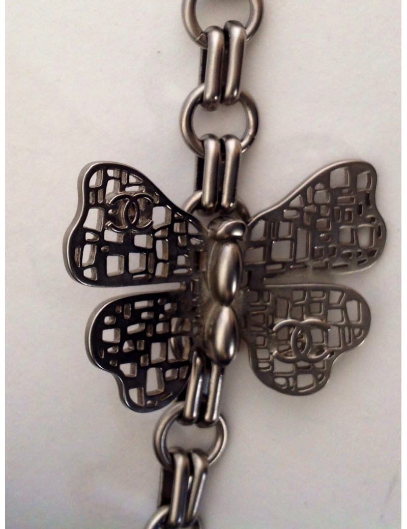 pochette CHANEL  grise irisée