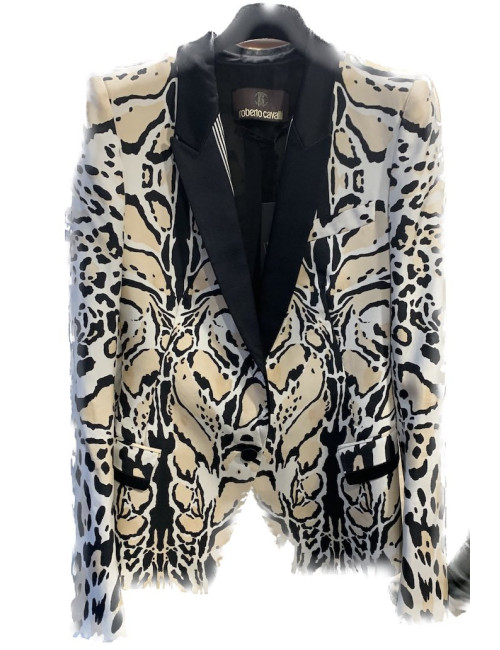 Veste T 36 ROBERTO CAVALLI imprimé panthère
