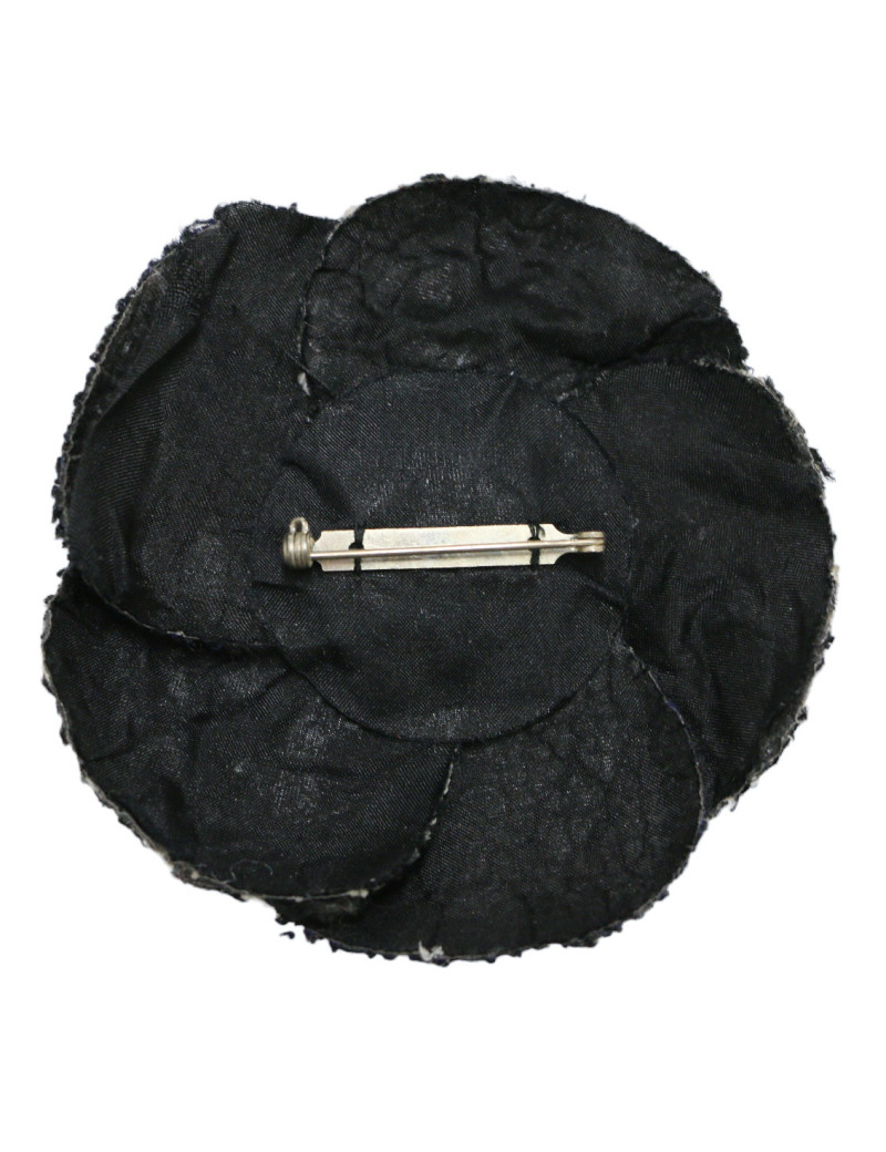 Black and White Chanel Camelia Brooch