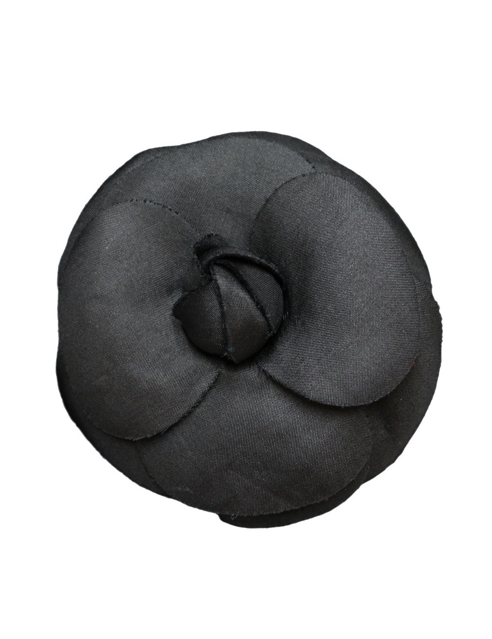 Broche camélia CHANEL noir