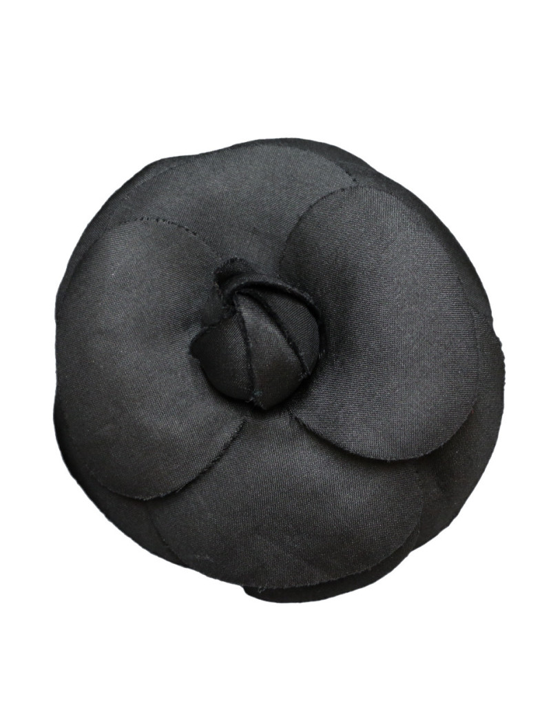 Broche camélia CHANEL noir