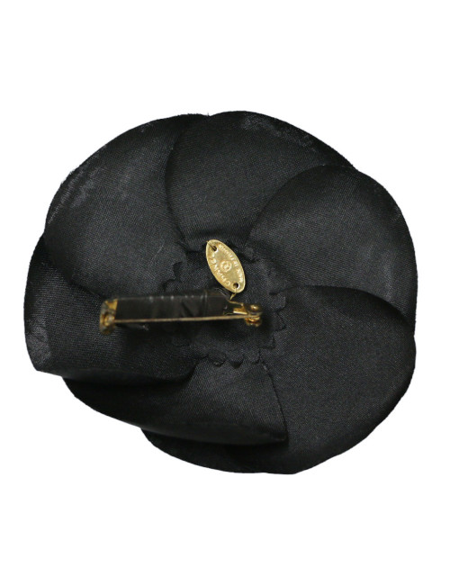 Broche camélia CHANEL noir