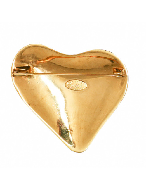 Broche CHANEL coeur dorée