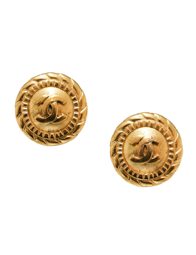 Clips CHANEL ronds vintage