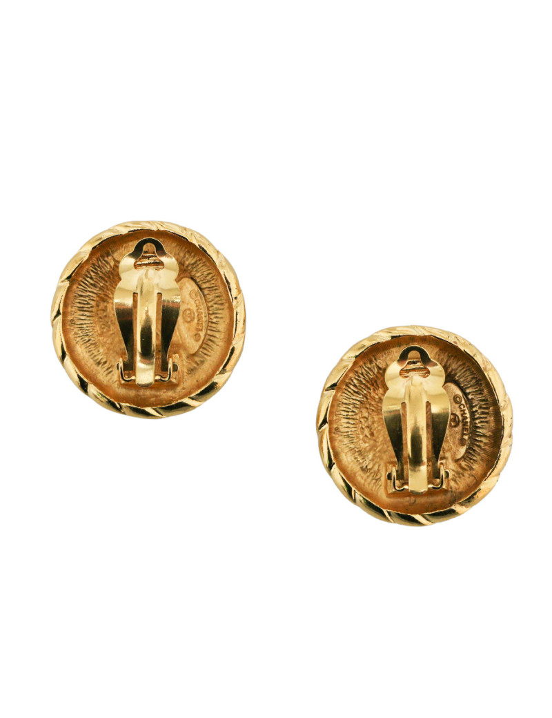 Clips CHANEL ronds vintage