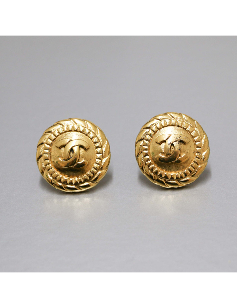 Clips CHANEL ronds vintage