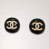 Vintage Chanel Black Clip-ons resin