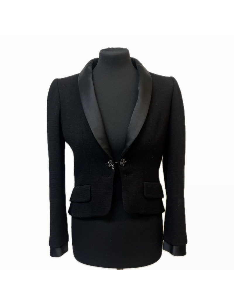 Veste CHANEL T 38 courte noire