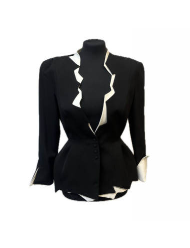 Veste THIERRY MUGLER noir blanc 