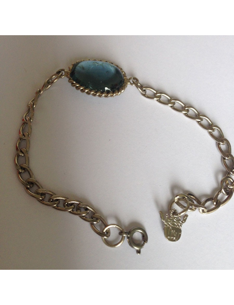 Bracelet cabochon gris transparent MARGUERITE DE VALOIS