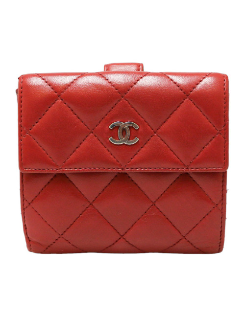 Porte-monnaie CHANEL cuir d'agneau