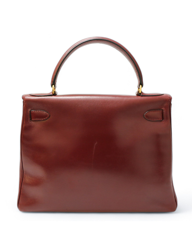 Sac Kelly 28 vintage rouge H HERMES
