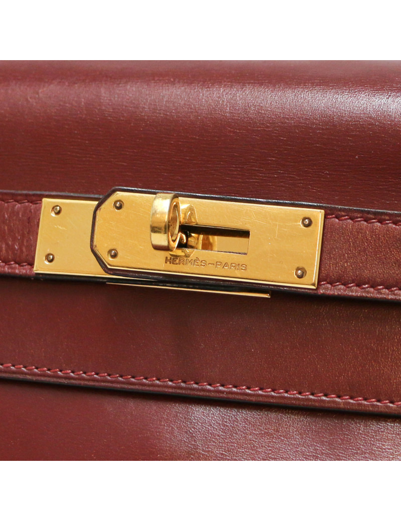 Sac Kelly 28 vintage rouge H HERMES