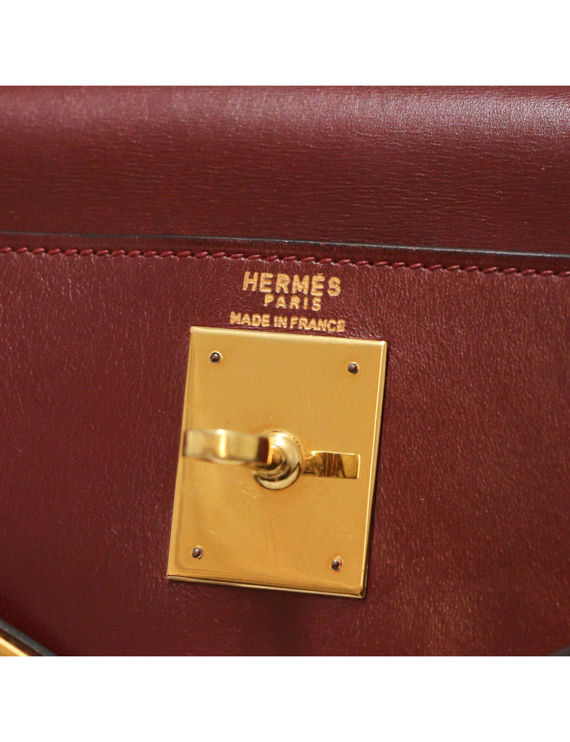 Sac Kelly 28 vintage rouge H HERMES
