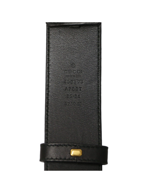 GUCCI black leather belt size 85FR
