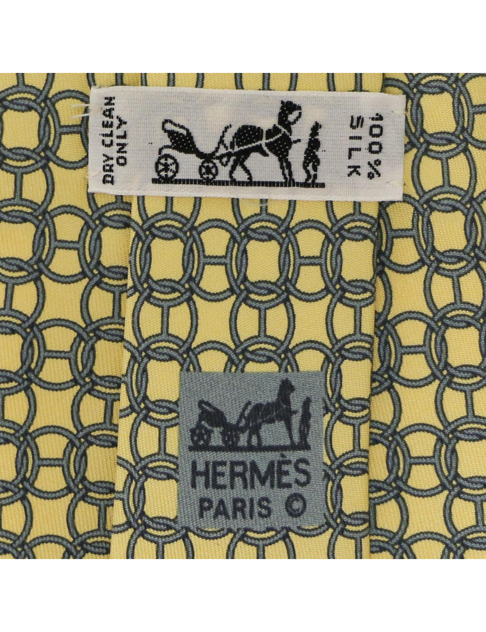 Cravate HERMES jaune