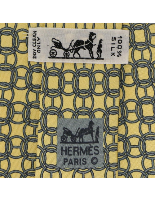Cravate HERMES jaune