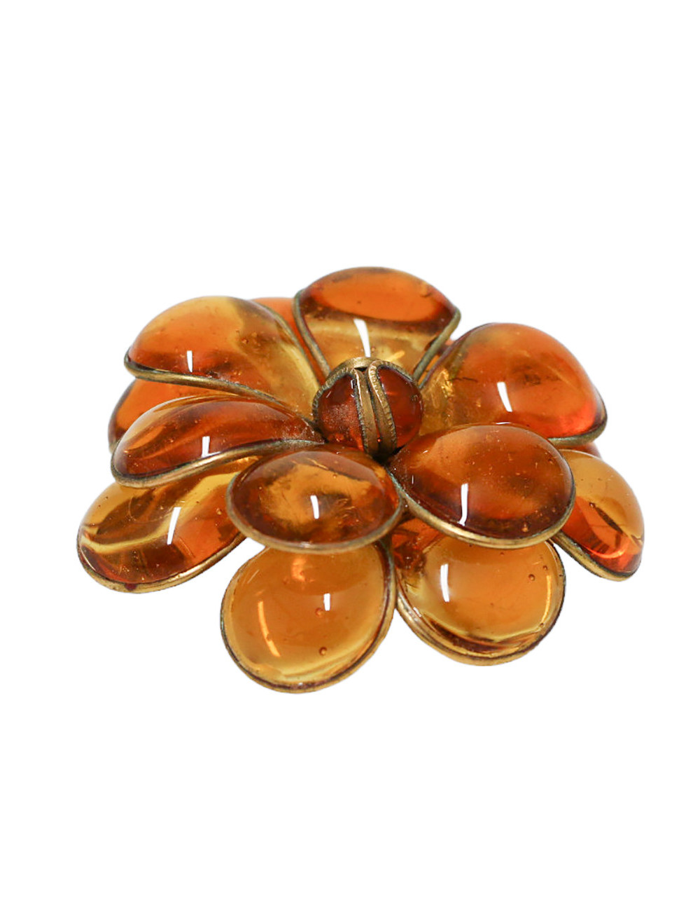 MARGUERITE DE VALOIS vintage camellia brooch