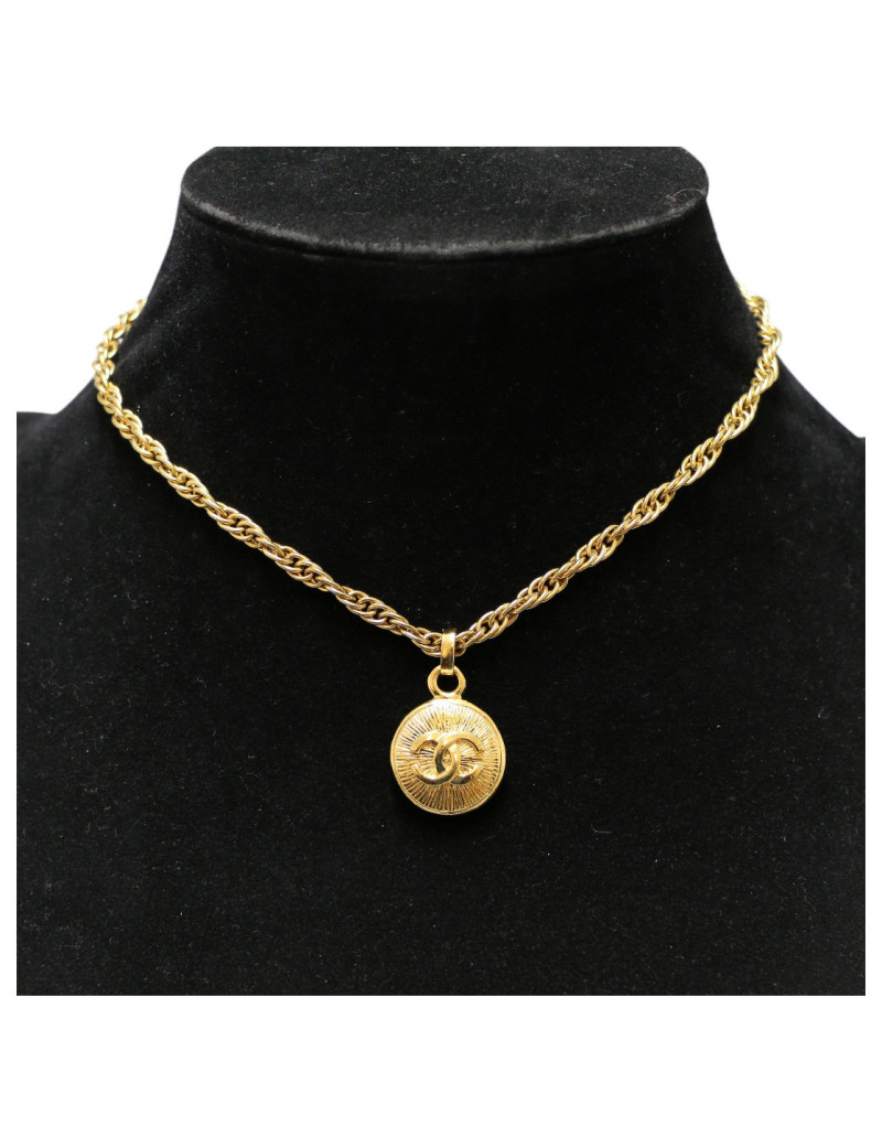 Collier CHANEL doré vintage